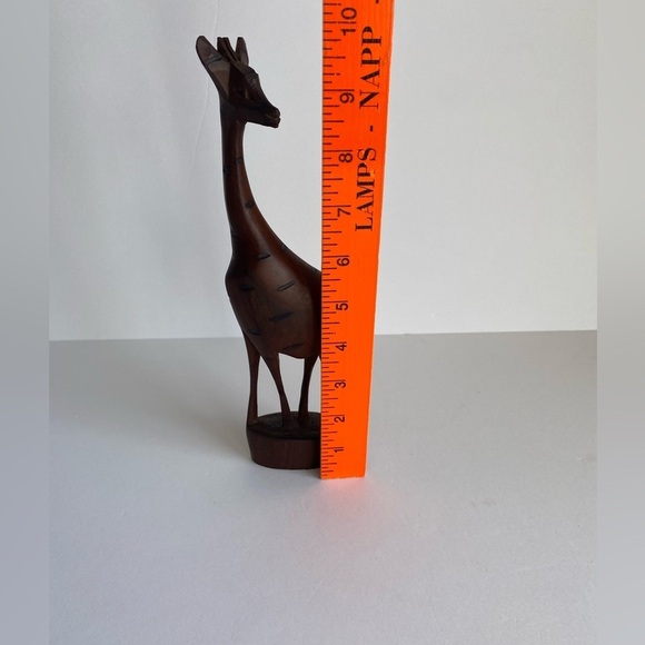 Hand‎ Carved Wooden Giraffe Figurine Statue Sculpture Home Decor Collector Kenya - Picture 5 of 9
